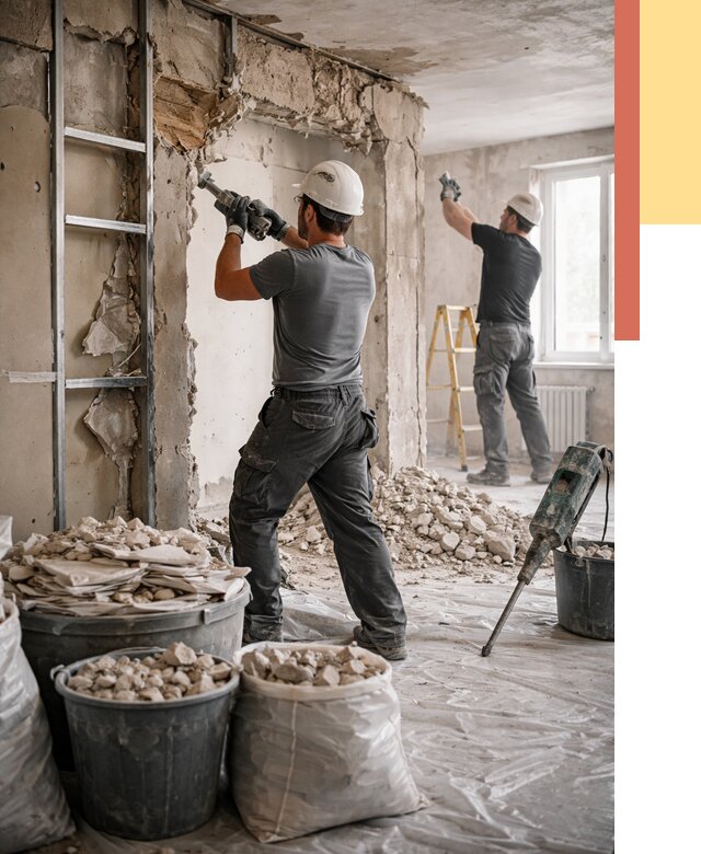 Демонтажные работы в Орске от 2792 руб. — услуги и цена под ключ | ОТДЕЛОЧНИК-Рск