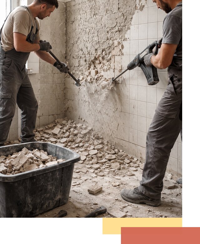 Демонтаж плитки со стен в Орске быстро и аккуратно