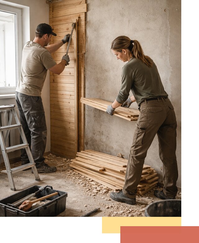 Демонтаж вагонки со стен в Орске — профессиональный демонтаж