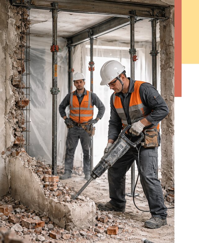 Снос несущих стен в Орске от 10599 руб. — демонтаж несущей стены под ключ | ОТДЕЛОЧНИК-Рск