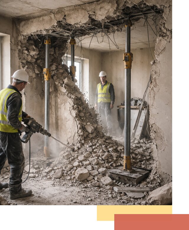 Снос несущих стен в Орске с гарантией безопасности и качества