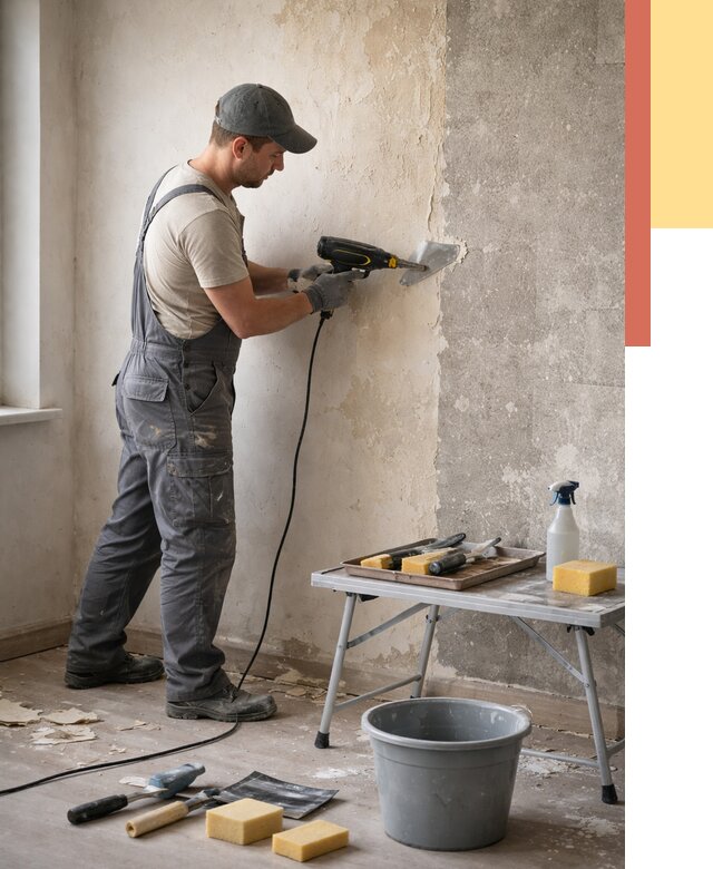 Очистка стен от клея в Орске от 1913 руб. — снятие и удаление клея со стен | ОТДЕЛОЧНИК-Рск