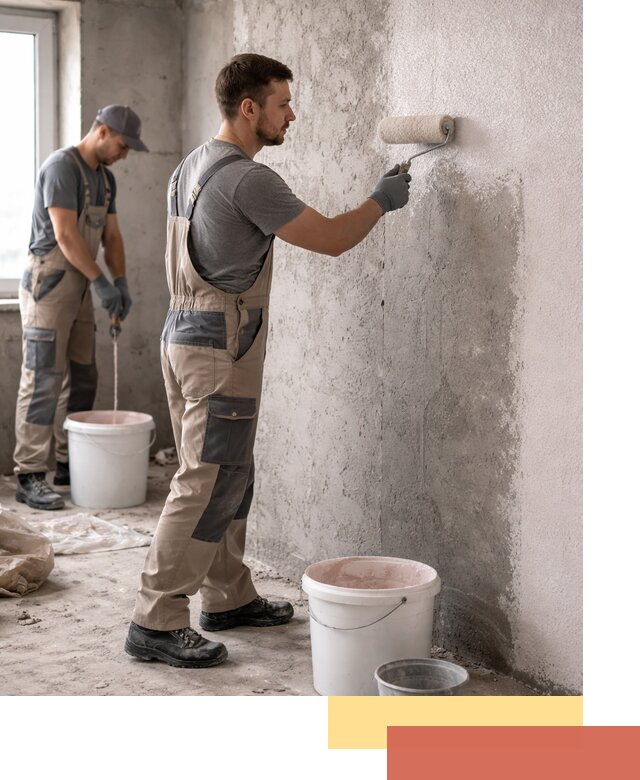 Нанесение бетоноконтакта на стены в Орске для последующей отделки