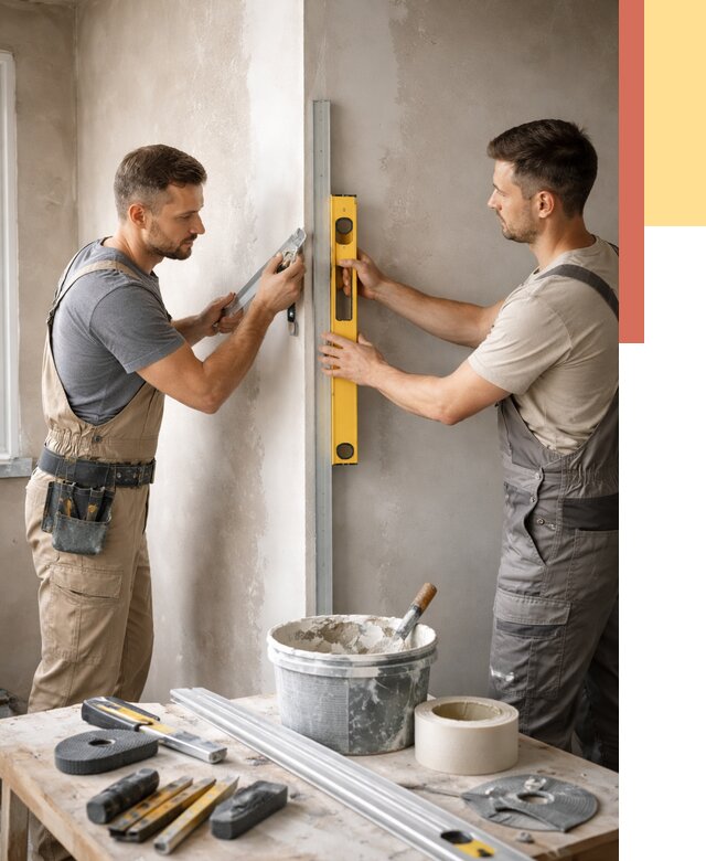 Выведение углов стен в Орске от 1913 руб. быстро и недорого | ОТДЕЛОЧНИК-Рск