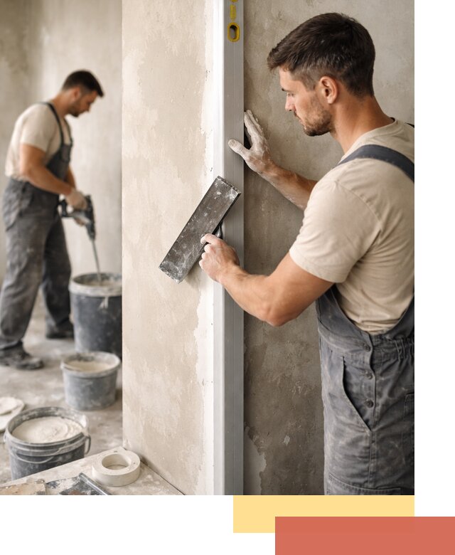 Выведение углов стен в Орске: монтаж и оштукатуривание