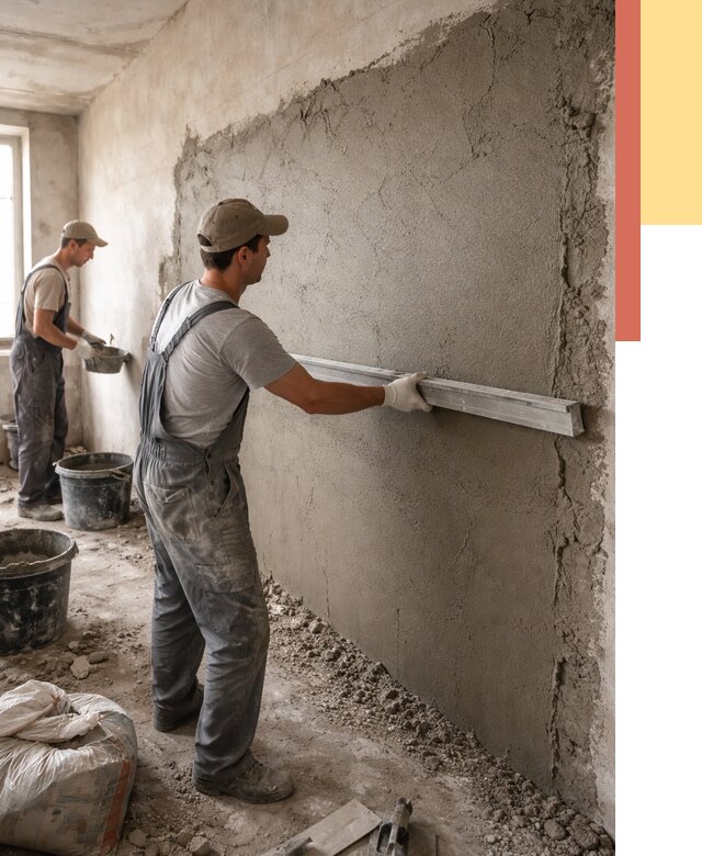 Цементная штукатурка стен в Орске от 4653 руб/м2 — быстро и недорого | ОТДЕЛОЧНИК-Рск