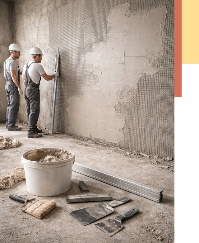 Штукатурка стен по сетке в Орске от 5687 руб./м2 — быстро и недорого | ОТДЕЛОЧНИК-Рск