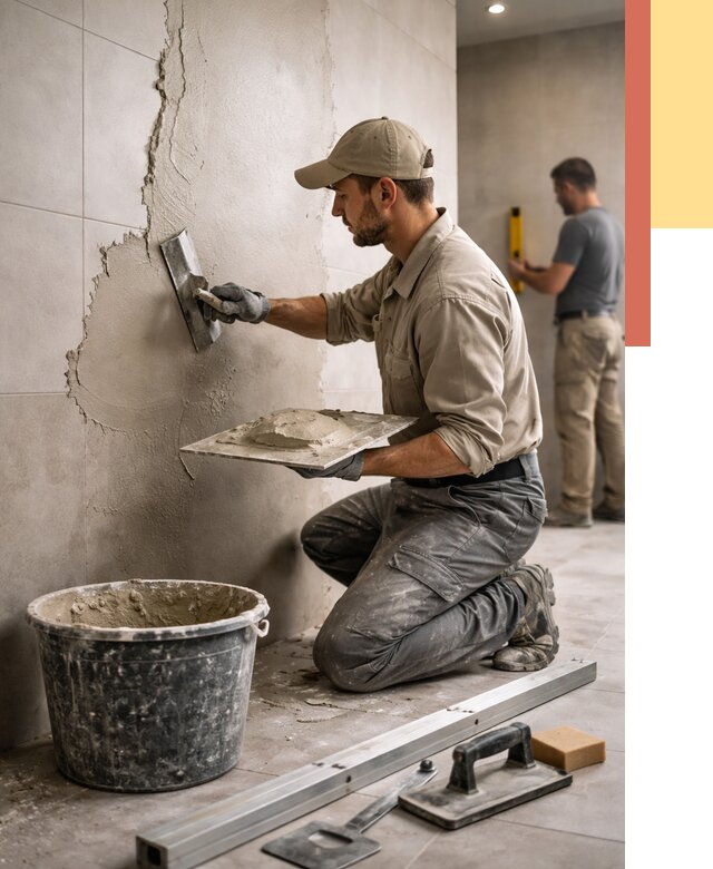 Штукатурка стен в ванной в Орске от 4653 руб./м² — выравнивание под ключ | ОТДЕЛОЧНИК-Рск