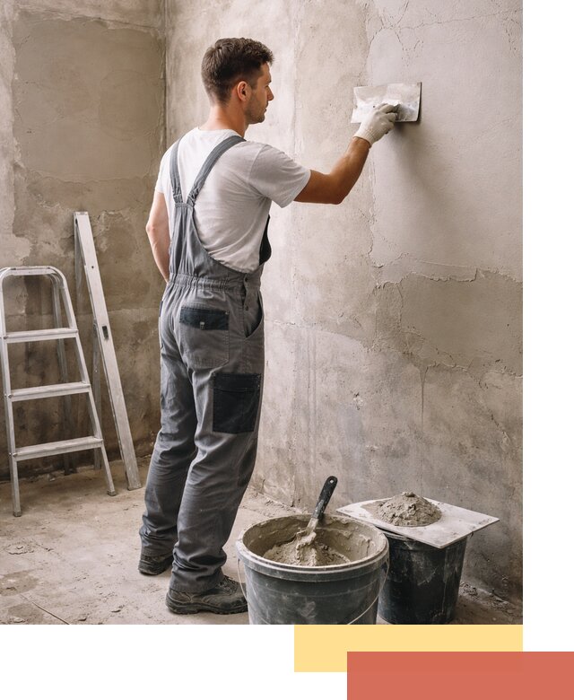 Штукатурка стен в ванной под ключ в Орске