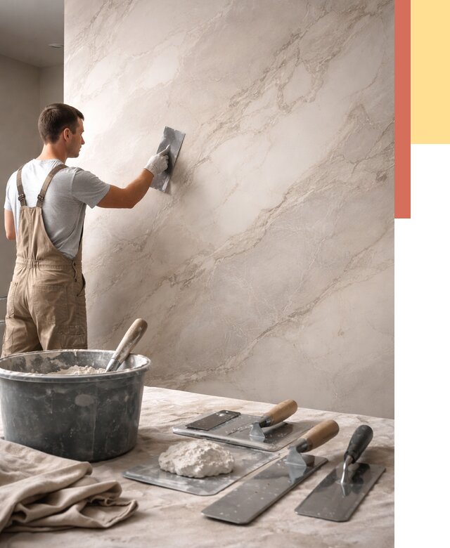 Декоративная штукатурка под мрамор в Орске от 2895 руб./м² — быстро и недорого | ОТДЕЛОЧНИК-Рск