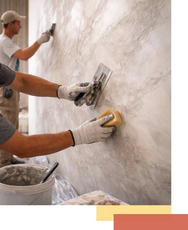 Декоративная штукатурка под мрамор в Орске для стен и потолков