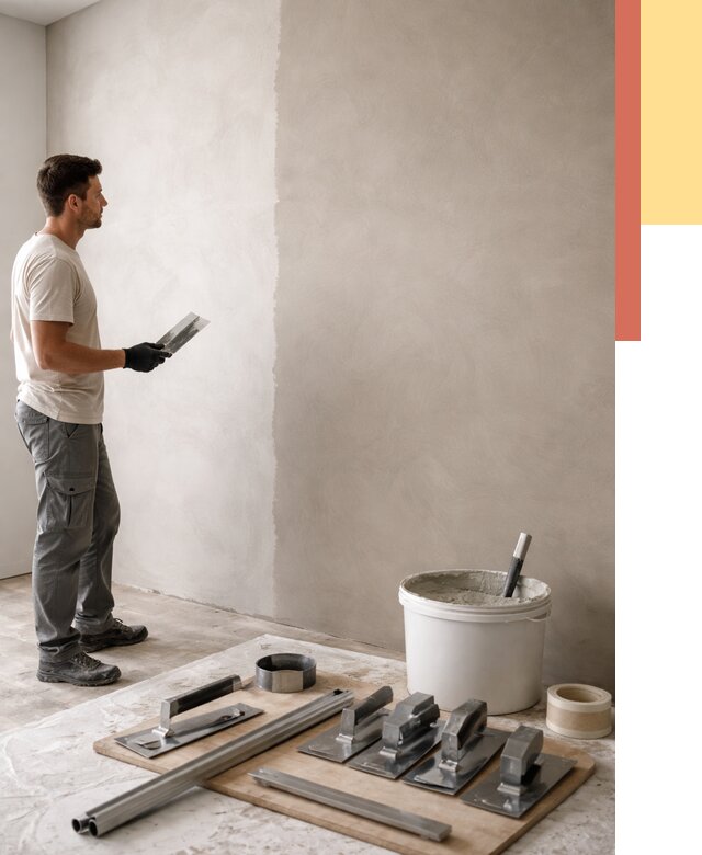 Нанесение микроцемента на стены в Орске от 3309 руб./м2 под ключ | ОТДЕЛОЧНИК-Рск