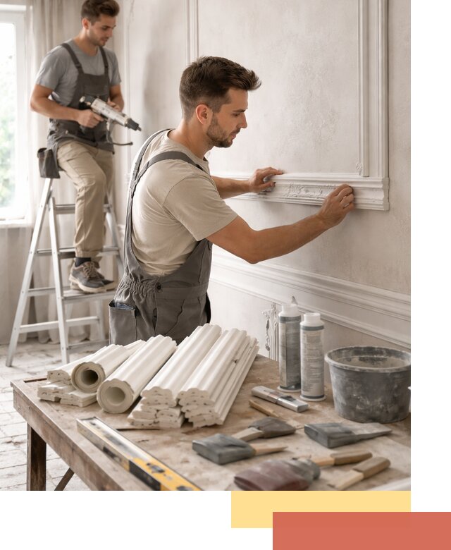 Монтаж лепнины на стены в Орске профессионально и качественно