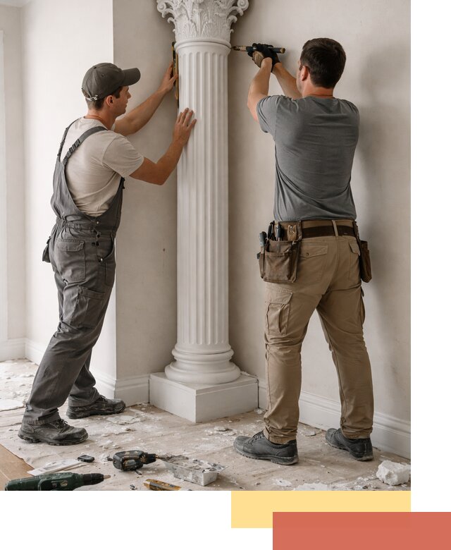 Установка декоративных колонн в Орске под ключ