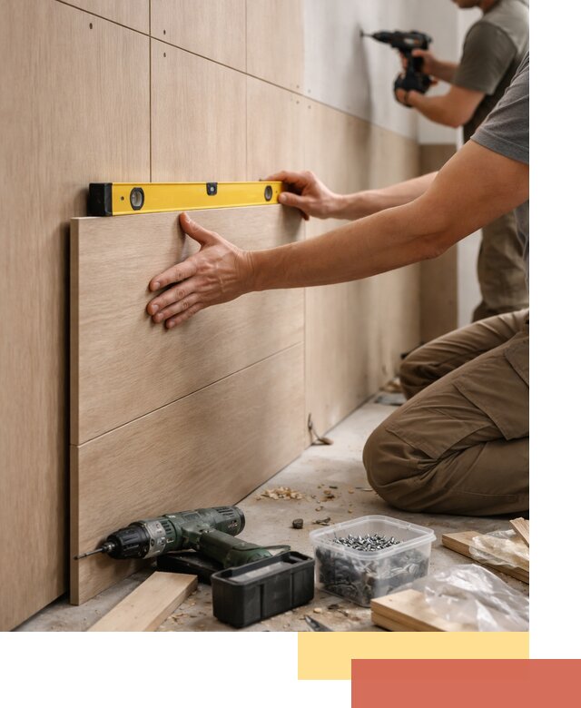 Профессиональный монтаж МДФ панелей на стены в Орске