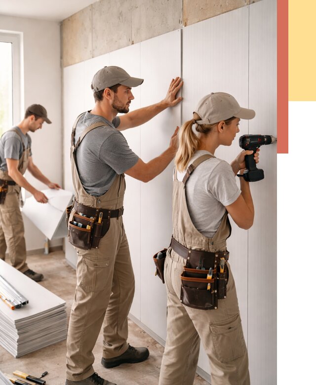 Монтаж ПВХ панелей на стены в Орске от 465 руб/м2 — быстро и недорого | ОТДЕЛОЧНИК-Рск