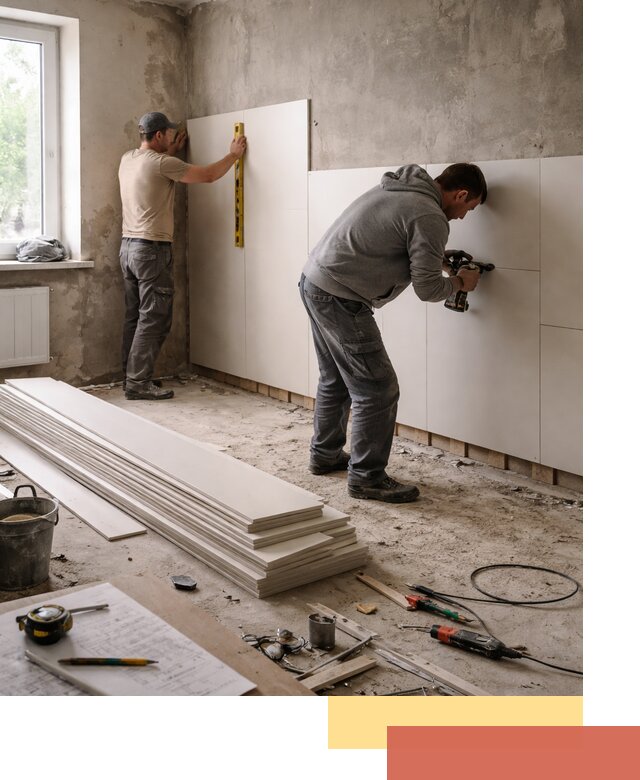 Монтаж ПВХ панелей на стены в Орске качественно и быстро