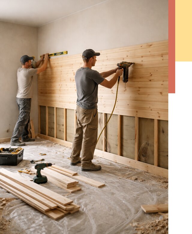 Монтаж деревянной вагонки на стены в Орске от 7755 руб. | Услуги монтажа вагонки | ОТДЕЛОЧНИК-Рск