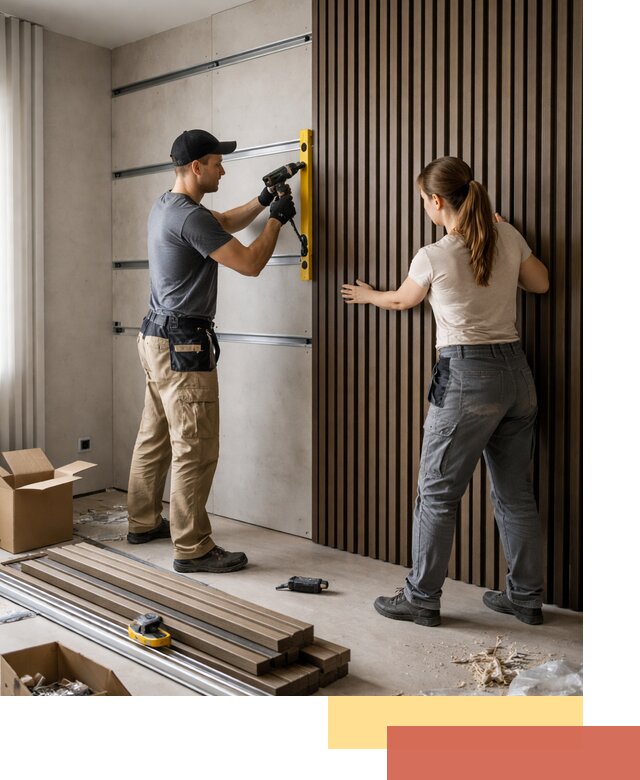 Монтаж реечных панелей на стены в Орске