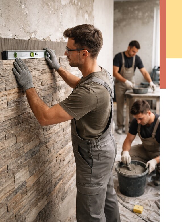 Монтаж искусственного камня в Орске от 4653 руб. под ключ | ОТДЕЛОЧНИК-Рск