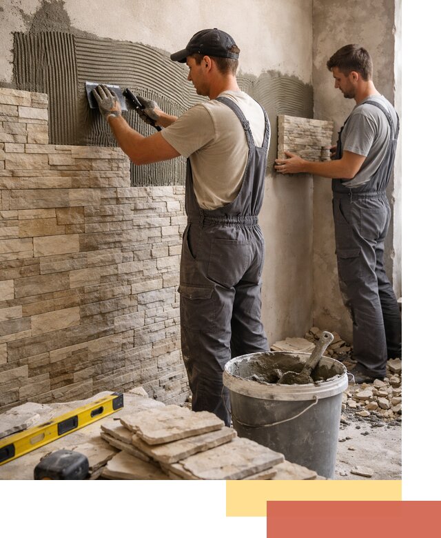 Монтаж искусственного камня в Орске — облицовка стен и фасадов