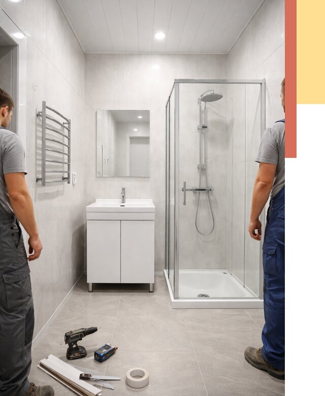 Отделка ванной комнаты панелями ПВХ в Орске от 4653 руб. за м2 | ОТДЕЛОЧНИК-Рск