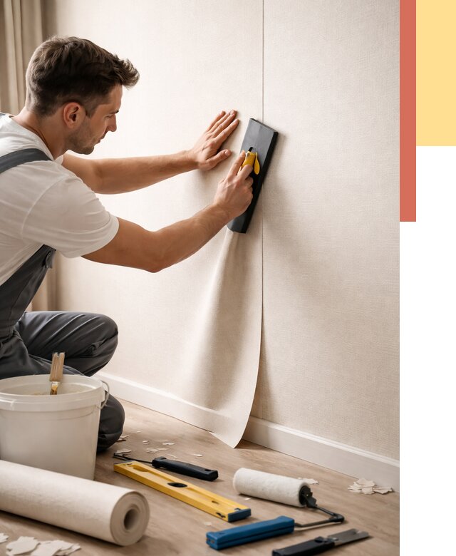 Поклейка виниловых обоев в Орске от 4653 руб. | Быстро и недорого — ОТДЕЛОЧНИК-Рск