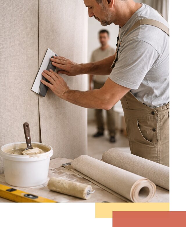 Поклейка текстильных обоев в Орске профессионально и аккуратно