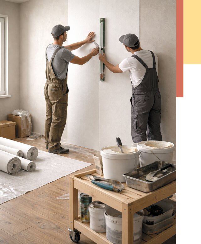 Поклейка стеклообоев в Орске от 6721 руб. за м2 — быстро и недорого | ОТДЕЛОЧНИК-Рск