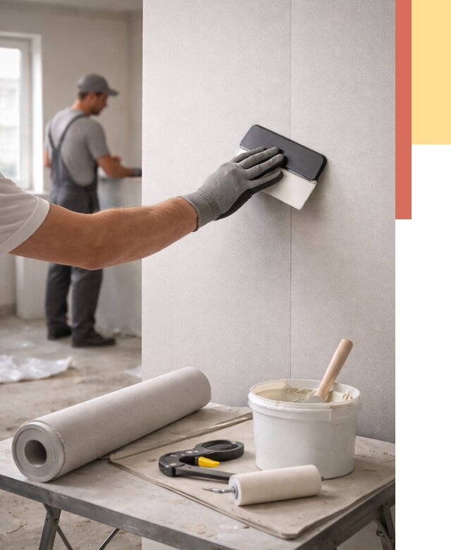 Поклейка обоев под покраску в Орске от 3619 руб. за м2 | ОТДЕЛОЧНИК-Рск