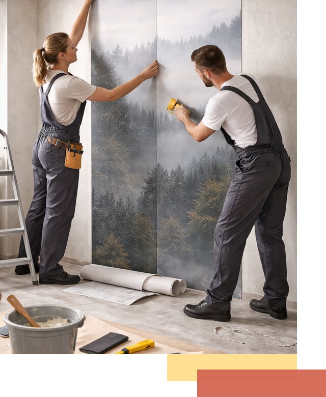 Поклейка фотообоев профессионально в Орске под ключ