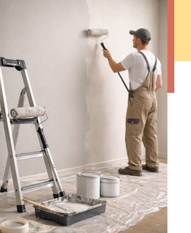 Покраска стен латексной краской в Орске от 4653 руб. за м2 | ОТДЕЛОЧНИК-Рск