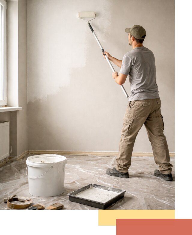 Покраска стен латексной краской в Орске качественно и быстро