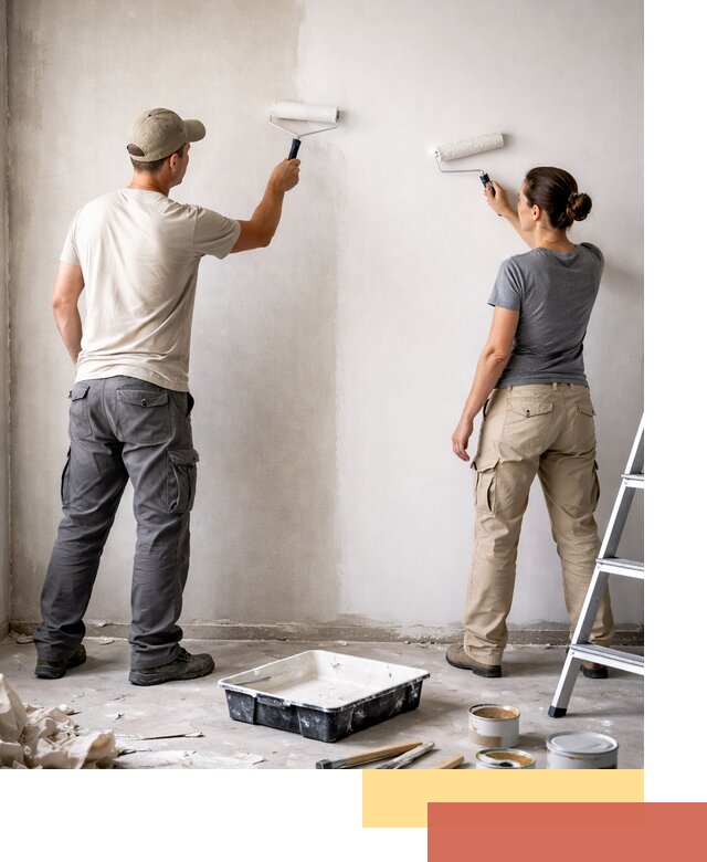 Окраска стен по стеклохолсту в Орске качественно и долговечно