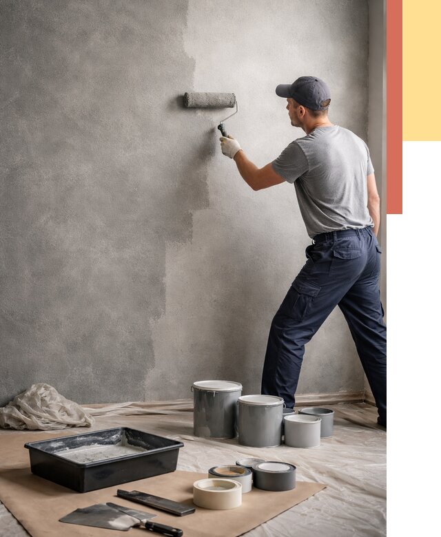 Покраска стен под бетон в Орске от 672 руб. за м2 — быстро и недорого | ОТДЕЛОЧНИК-Рск