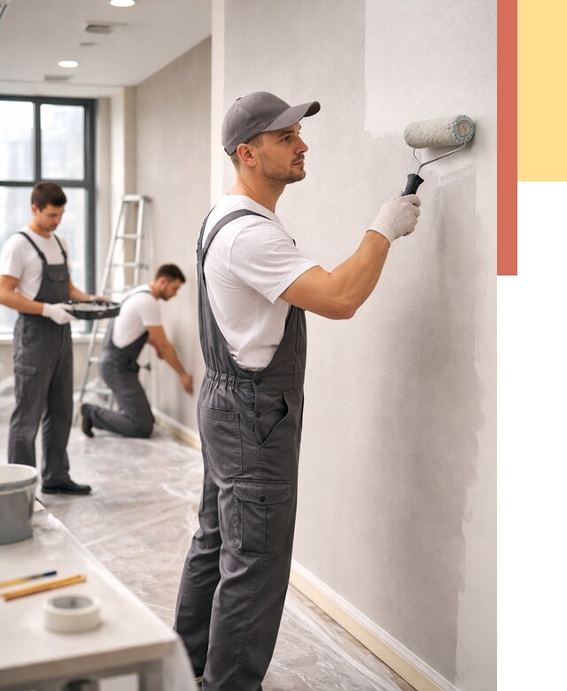 Покраска стен в офисе в Орске от 8789 руб. — быстро и недорого | ОТДЕЛОЧНИК-Рск