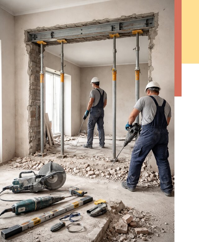 Прорезка проема в стене в Орске от 4653 руб. — быстро и недорого | ОТДЕЛОЧНИК-Рск