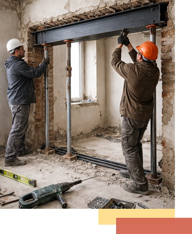 Усиление проема в стене в Орске для расширения и безопасности