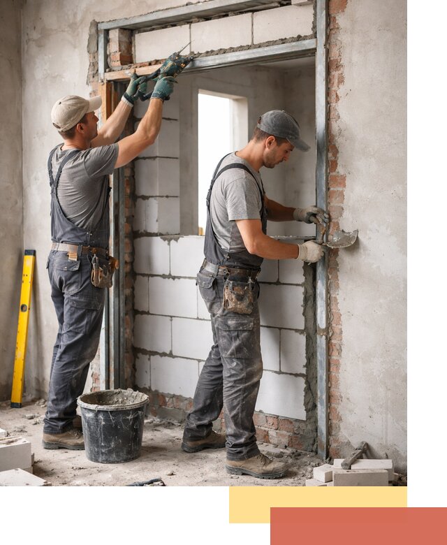 Закладка дверного проема под ключ в Орске: демонтаж, монтаж, отделка