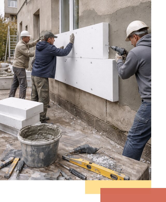 Утепление наружных стен пенопластом в Орске