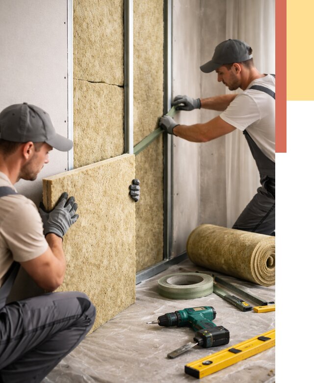 Шумоизоляция стен в Орске под ключ от 1913 руб. | ОТДЕЛОЧНИК-Рск