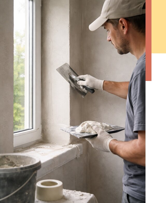 Штукатурка откосов в Орске от 4653 руб/м² — услуги и выравнивание под ключ | ОТДЕЛОЧНИК-Рск