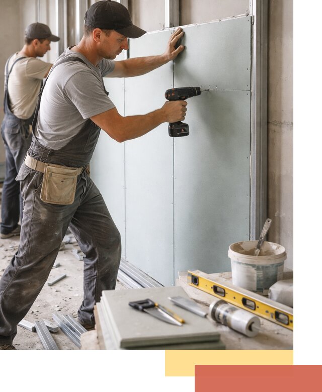 Кладка влагостойких перегородок ПГП в Орске