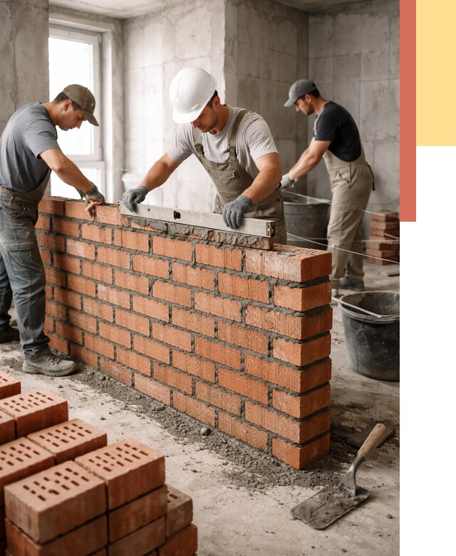 Кладка перегородок из кирпича в Орске от 3619 руб. за м² | ОТДЕЛОЧНИК-Рск