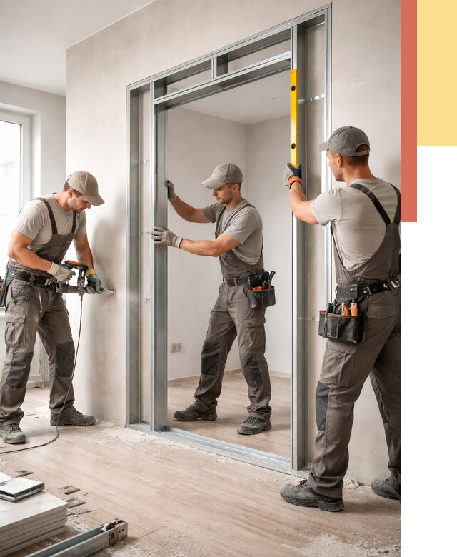 Устройство дверного проема в перегородке в Орске от 4653 руб. под ключ | ОТДЕЛОЧНИК-Рск