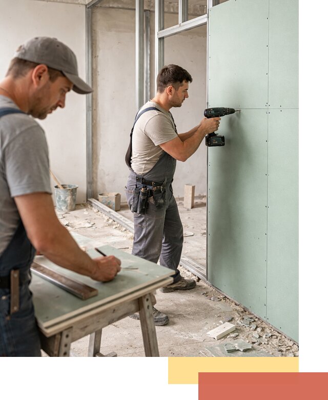 Перегородки из влагостойкого гипсокартона под ключ в Орске