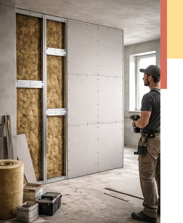 Усиленная перегородка под навеску в Орске от 13235 руб. — монтаж под ключ | ОТДЕЛОЧНИК-Рск