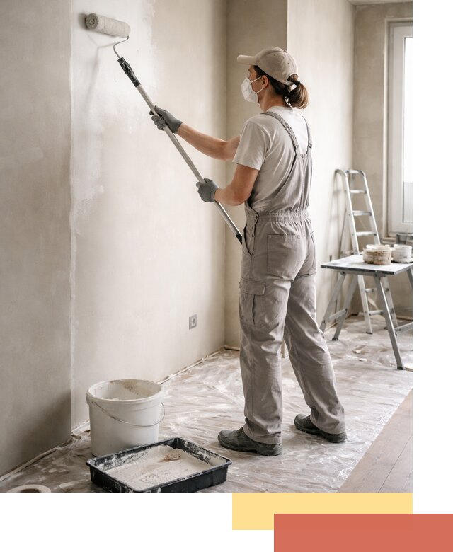 Покраска перегородок из гипсокартона в Орске качественно и недорого