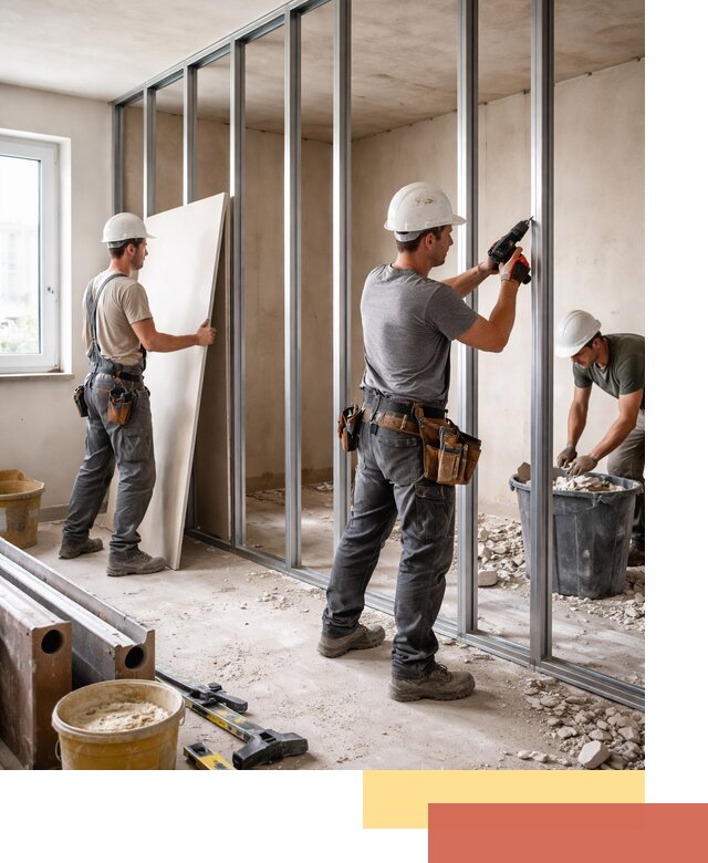 Перенос гипсокартонной перегородки в Орске профессионально и быстро