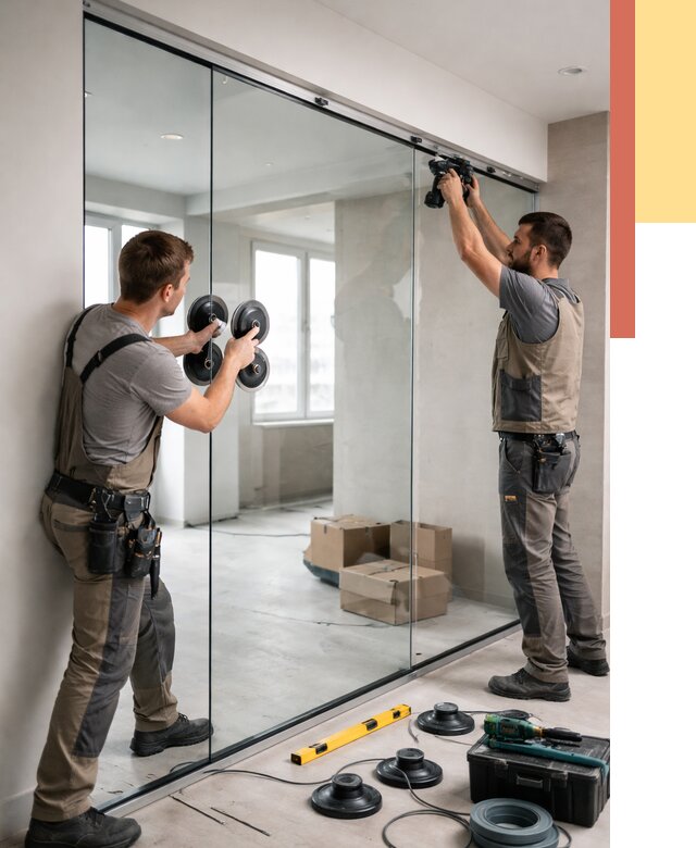 Монтаж стеклянных перегородок в Орске от 6721 руб. | ОТДЕЛОЧНИК-Рск